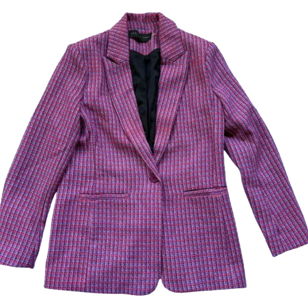 Endless Rose Purple Tweed Single-Button Blazer Size S